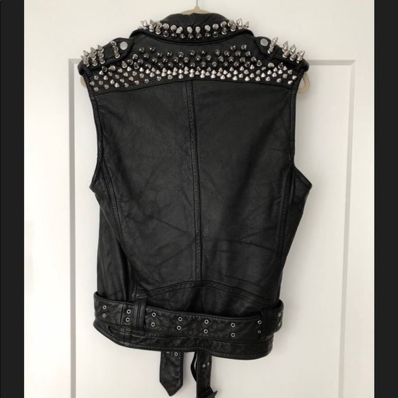 Burberry Prorsum SS11 Studded Leather Biker Vest - Picture 3 of 12